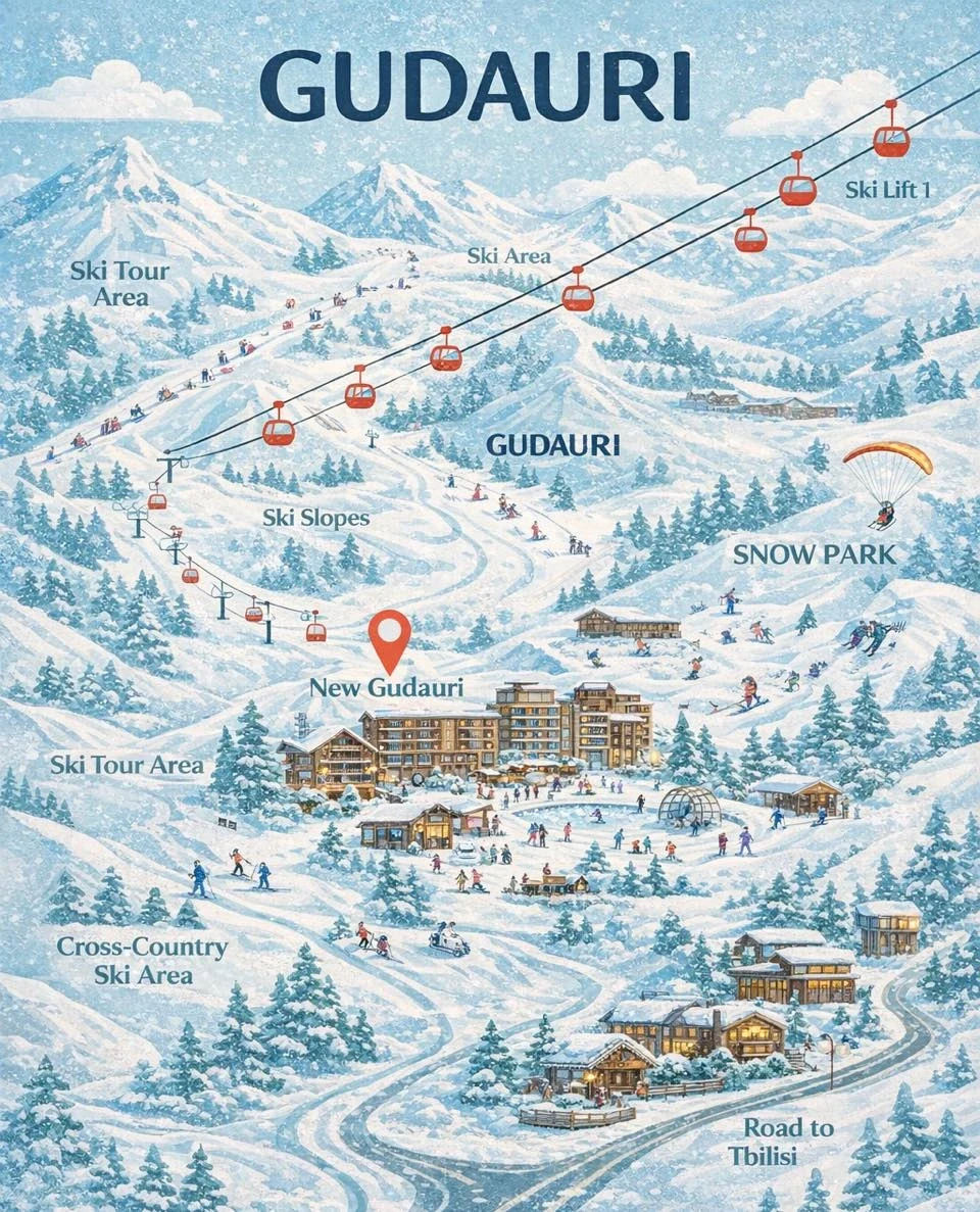 Gürcüstan, Gudauri Xizək Turu, Gürcüstan, Gudauri, Tbilisi — tur fotosu 2
