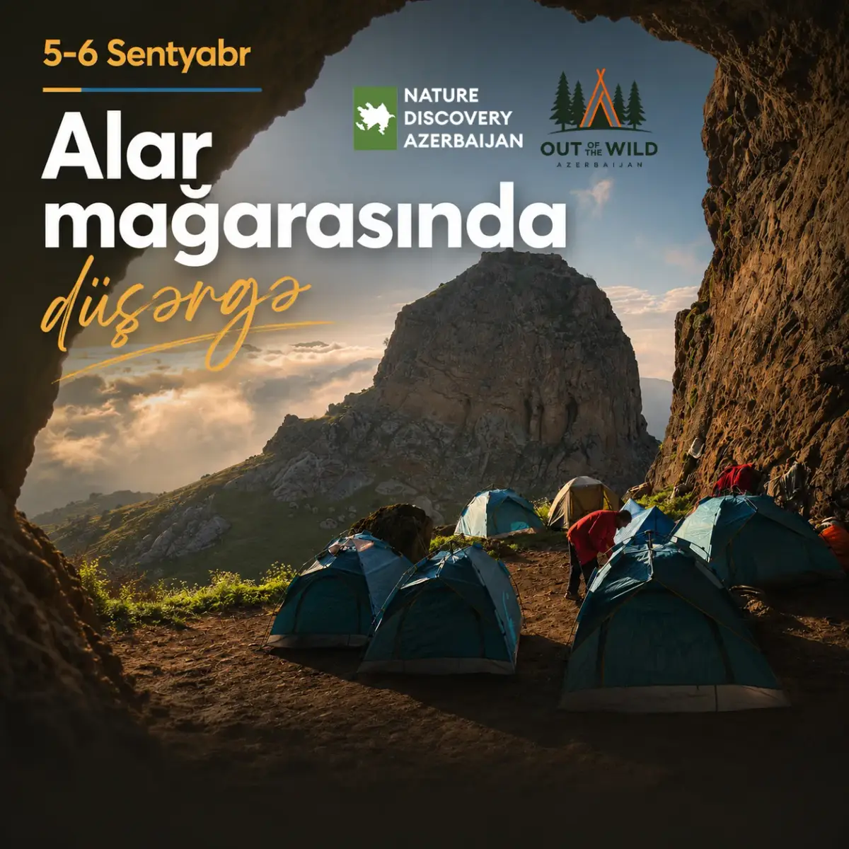 Alar mağarasında düşərgə - Etnik gecə proqramı ilə🍃