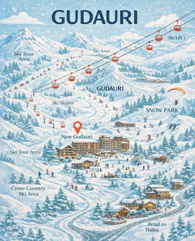 Gürcüstan, Gudauri Xizək Turu, Gürcüstan, Gudauri, Tbilisi — tur fotosu 2